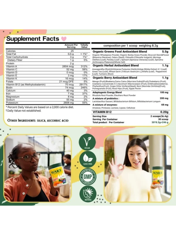 3 Wake Super Greens 2 in 1
